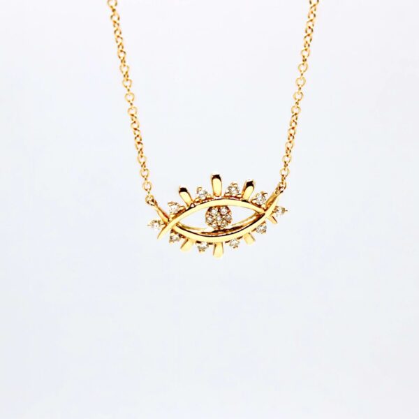 cadena con dije oro 18k con brillantes 0.12ct