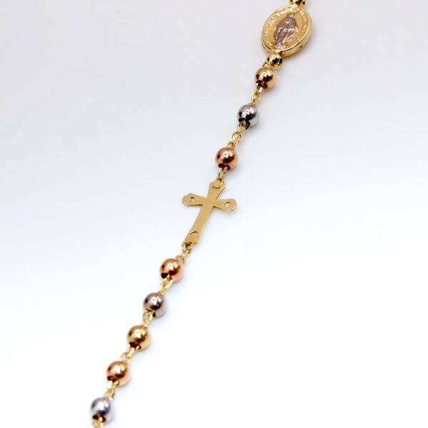 Brazalete cruz oro 14k